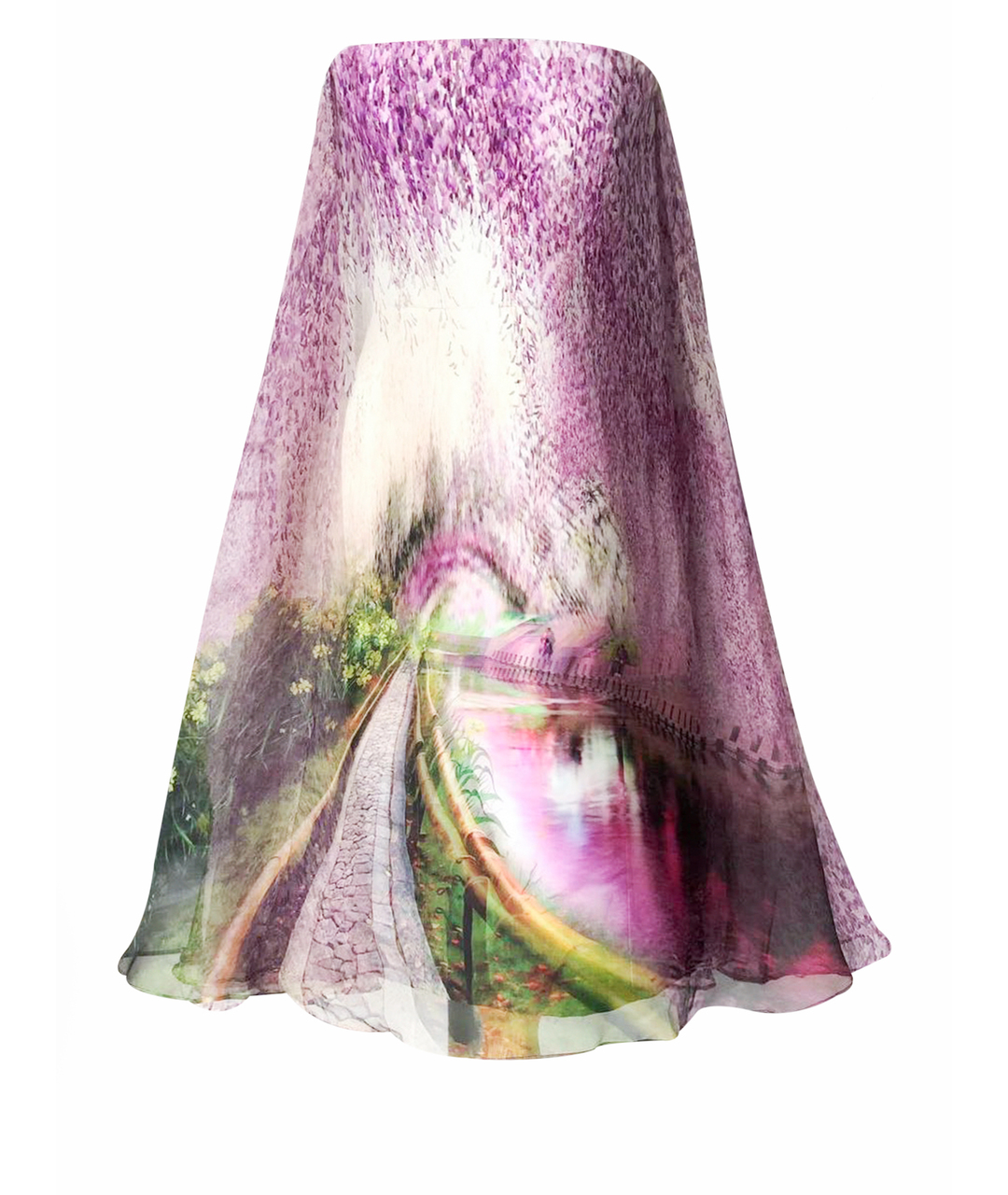 MARY KATRANTZOU Фиолетовое шелковое вечернее платье, фото 1
