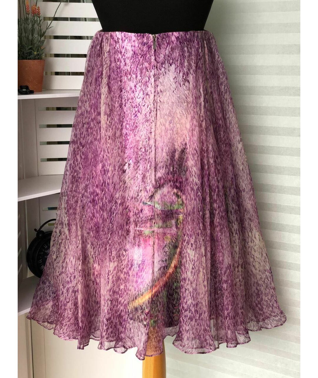 MARY KATRANTZOU Фиолетовое шелковое вечернее платье, фото 2
