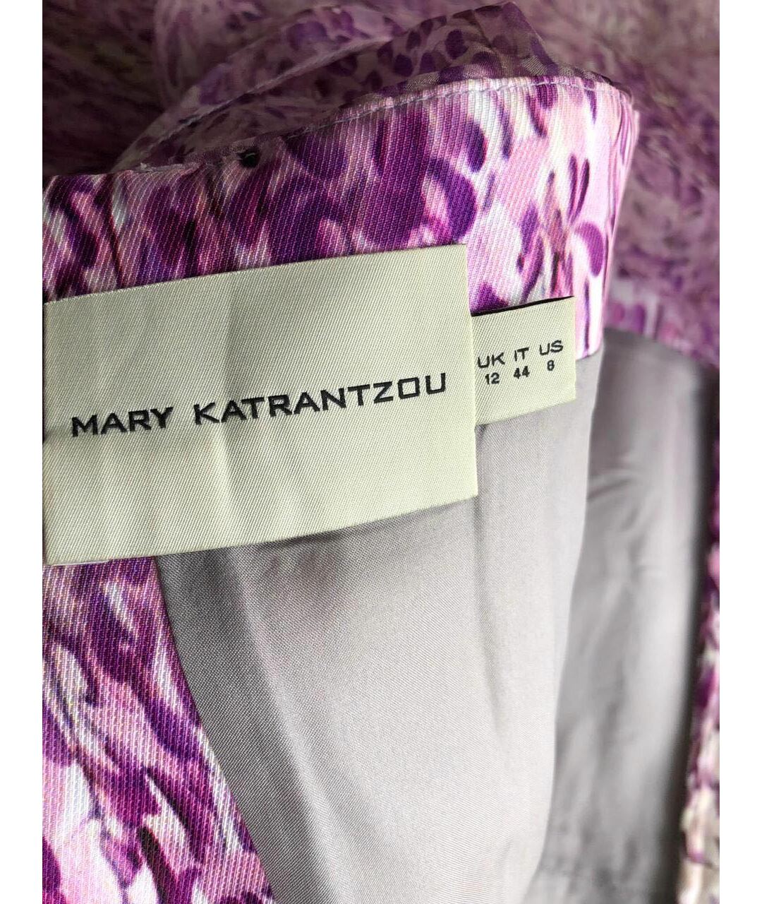 MARY KATRANTZOU Фиолетовое шелковое вечернее платье, фото 7