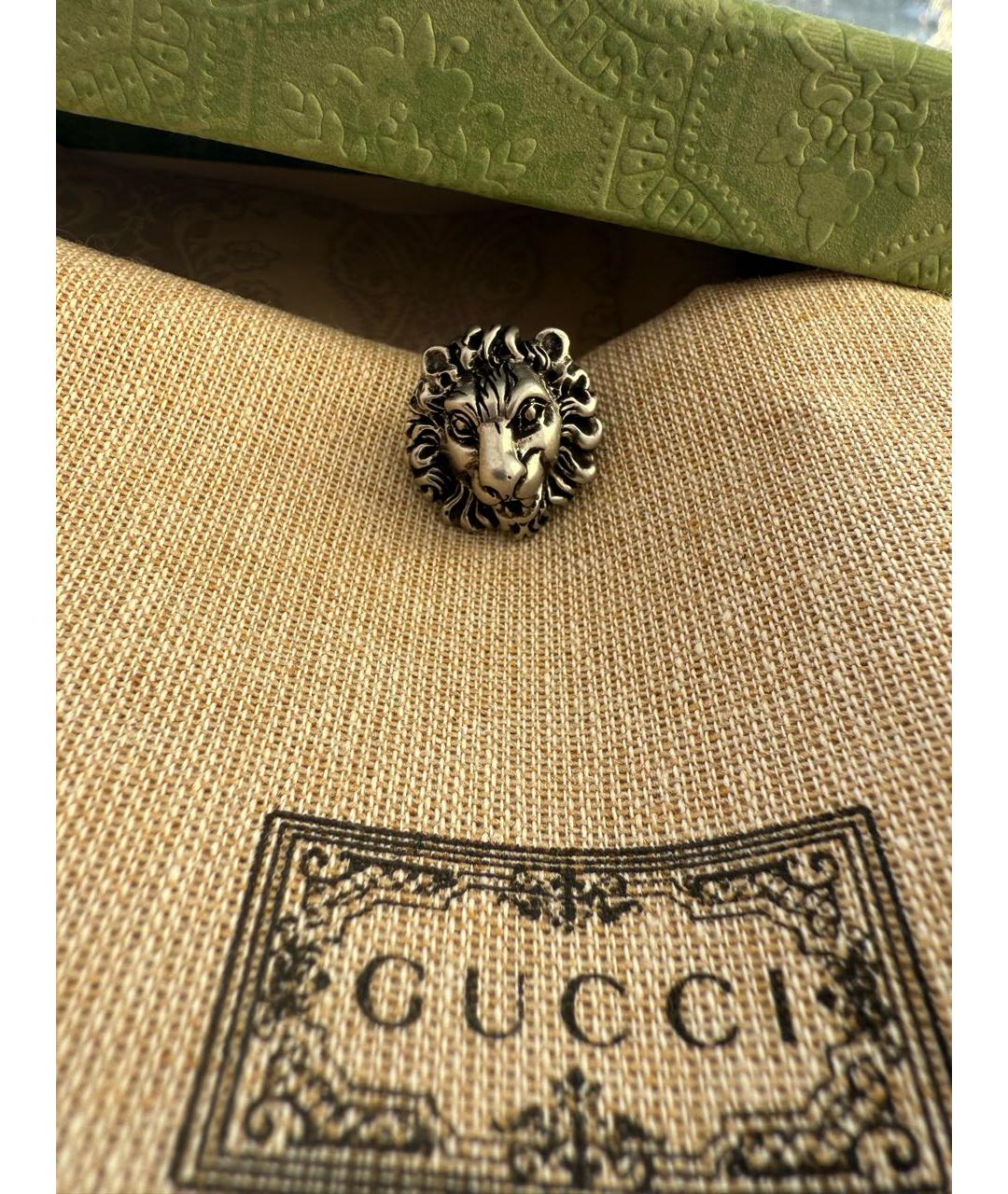 GUCCI Серебряная металлическая булавка / брошь, фото 4