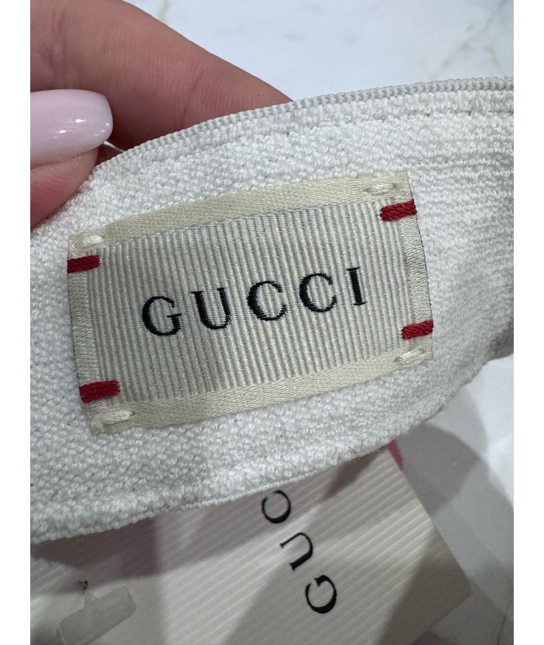 GUCCI Бежевая хлопковая кепка, фото 5