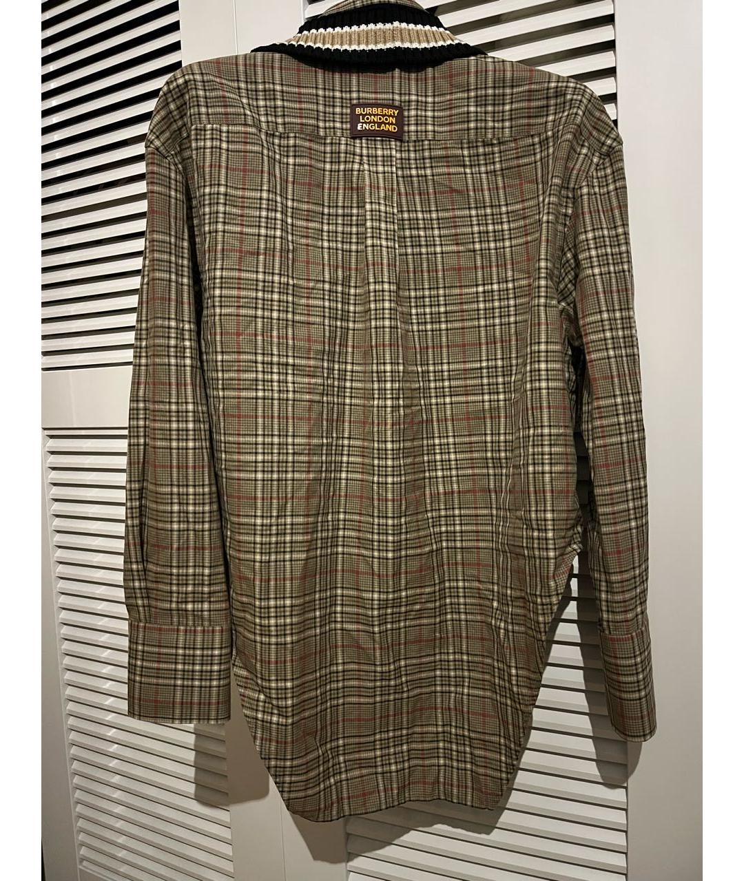 BURBERRY Бежевая хлопковая рубашка, фото 2