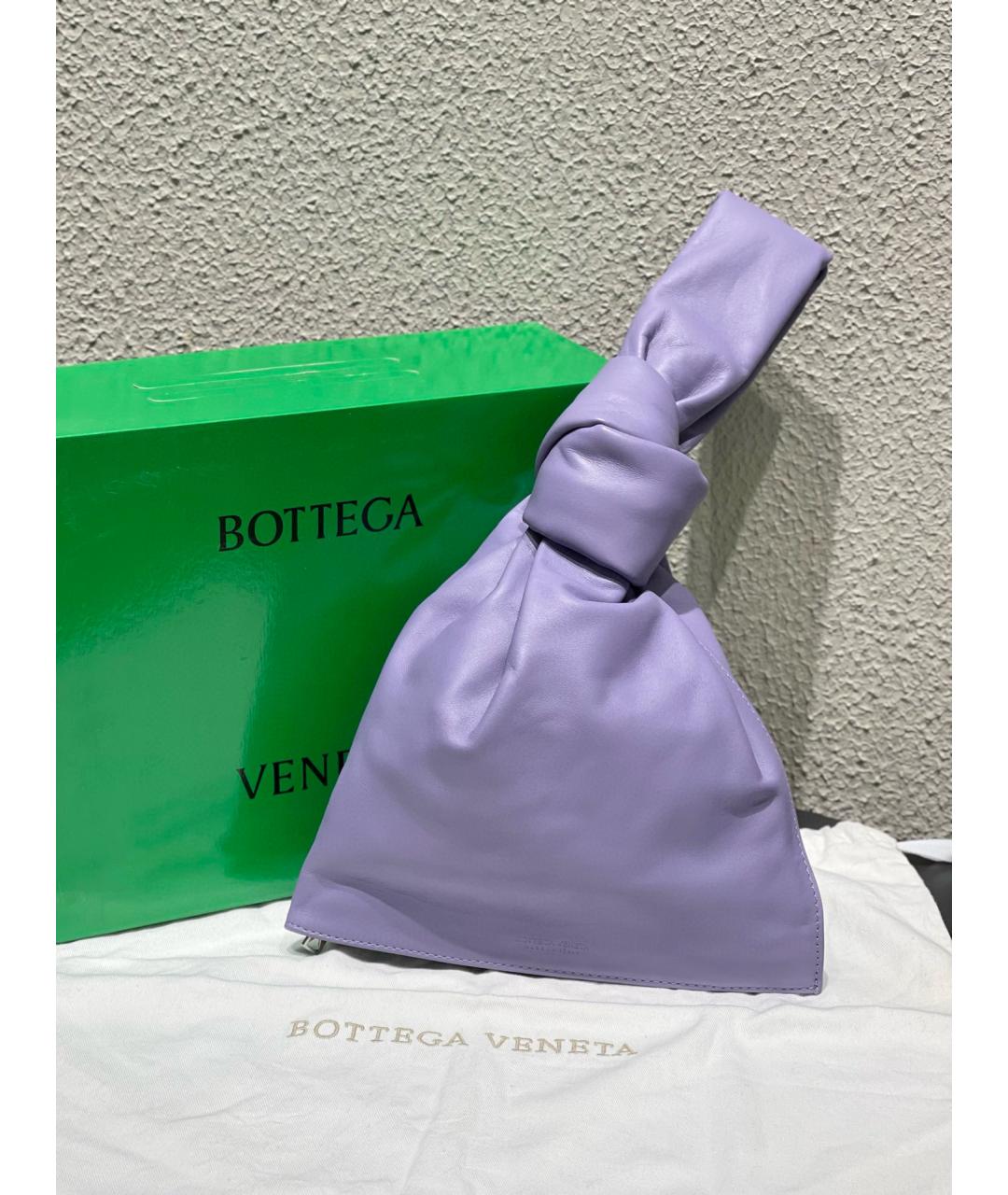 BOTTEGA VENETA Фиолетовая кожаная сумка через плечо, фото 2