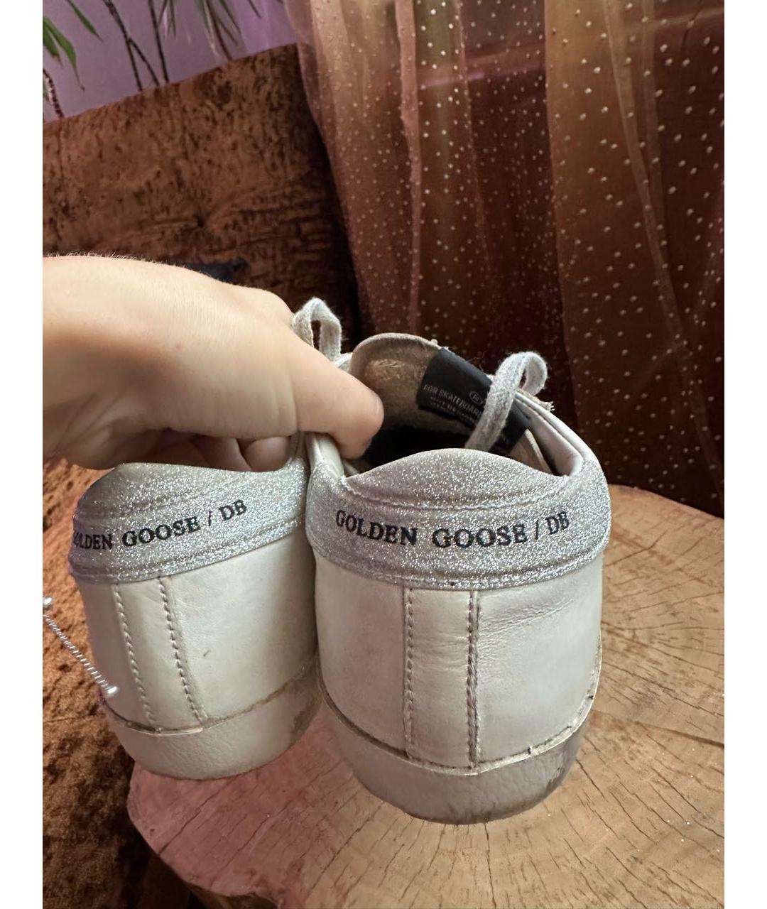 GOLDEN GOOSE DELUXE BRAND Белые кожаные кеды, фото 3