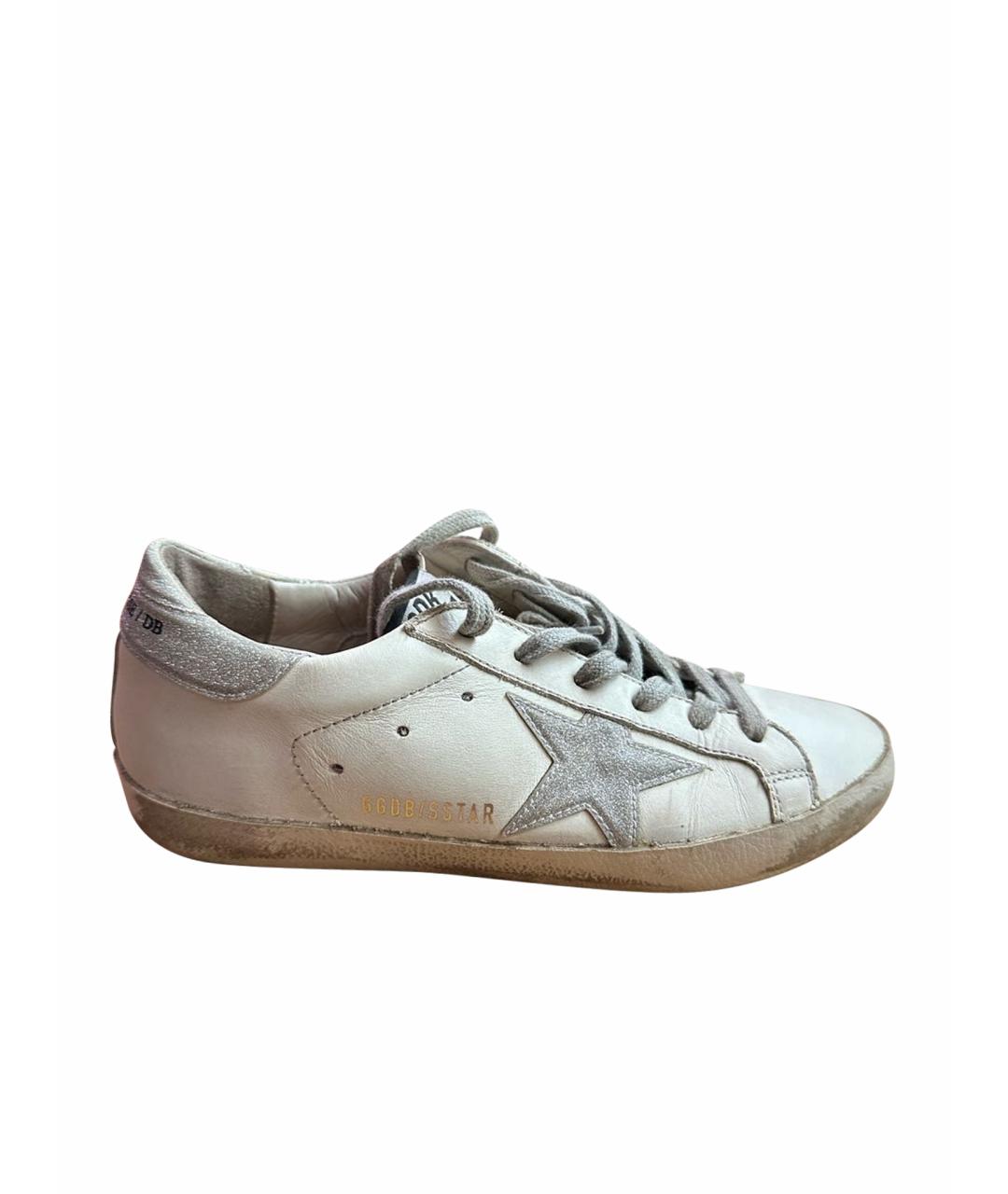 GOLDEN GOOSE DELUXE BRAND Белые кожаные кеды, фото 1