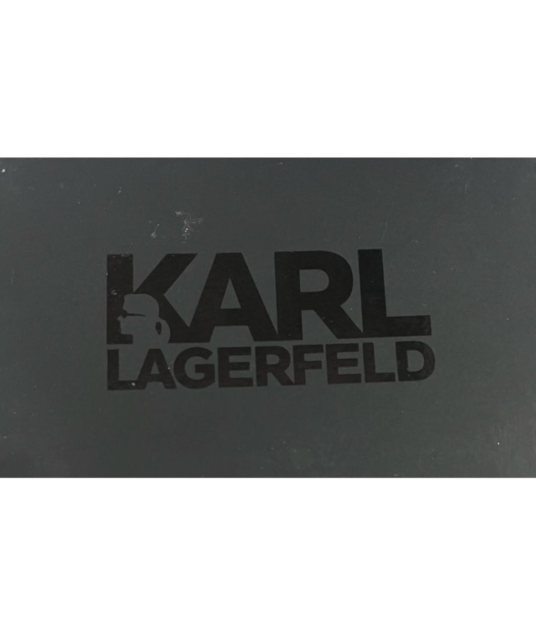 KARL LAGERFELD Серые кожаные туфли, фото 7