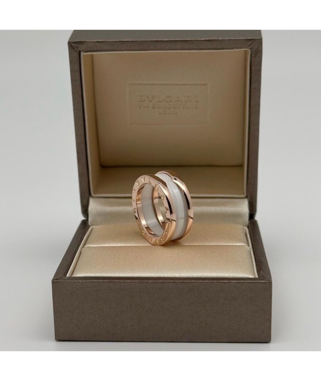 BVLGARI Белое кольцо из розового золота, фото 2