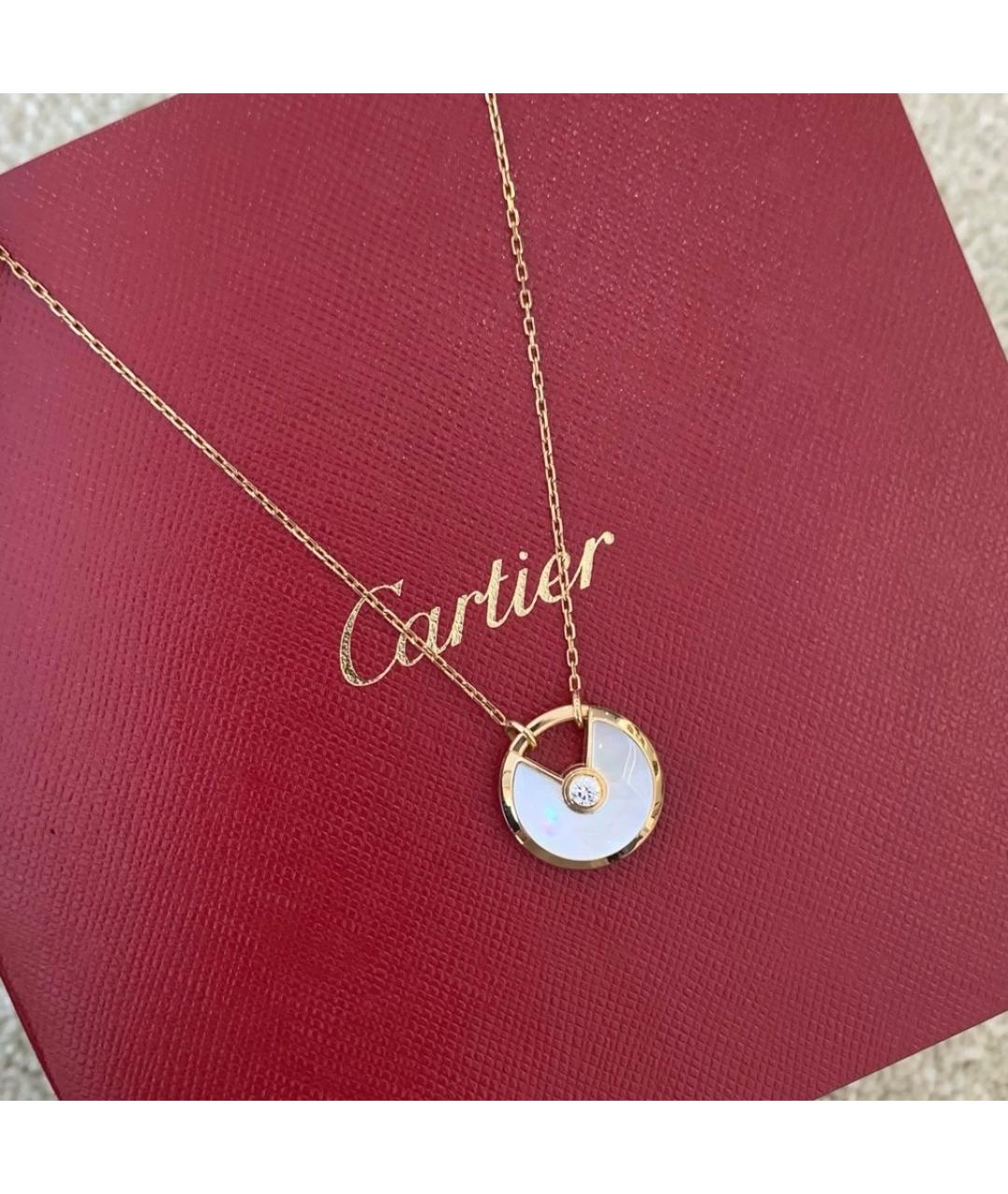 CARTIER Белая подвеска из желтого золота, фото 2