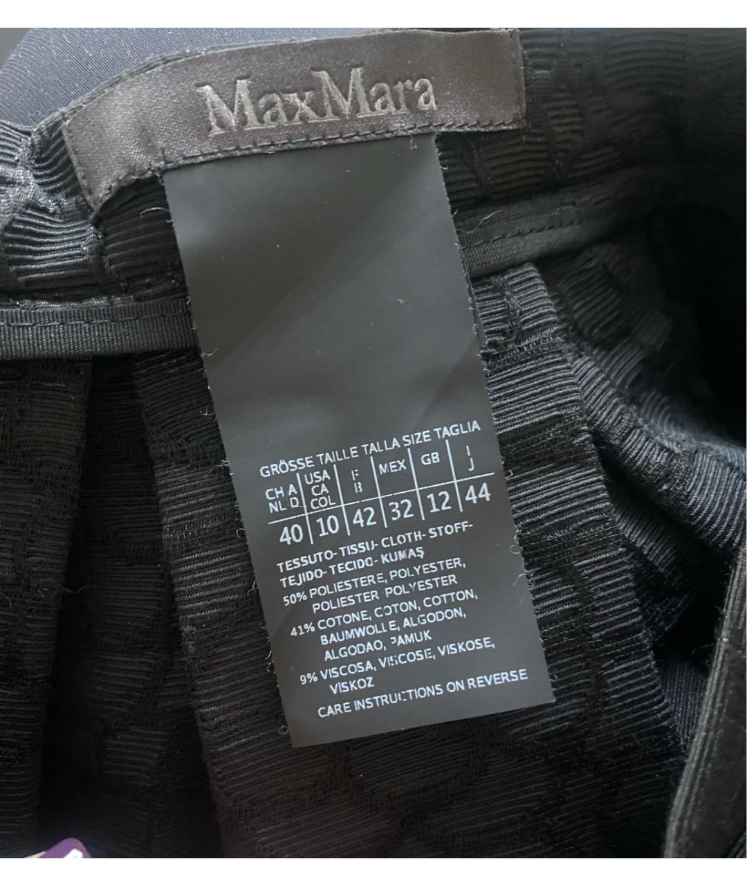 'S MAX MARA Черная полиэстеровая юбка миди, фото 2