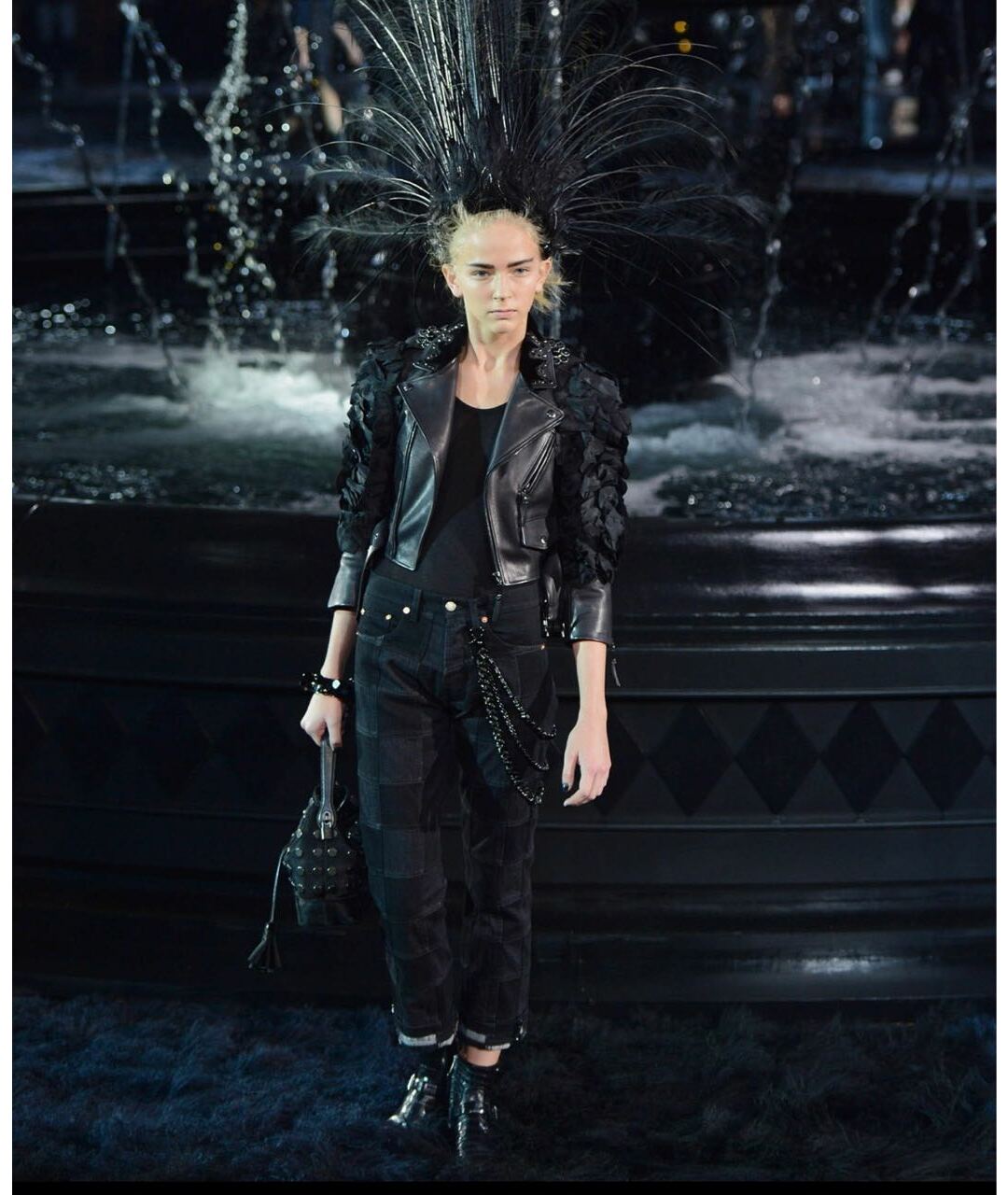 LOUIS VUITTON Черная кожаная куртка, фото 5
