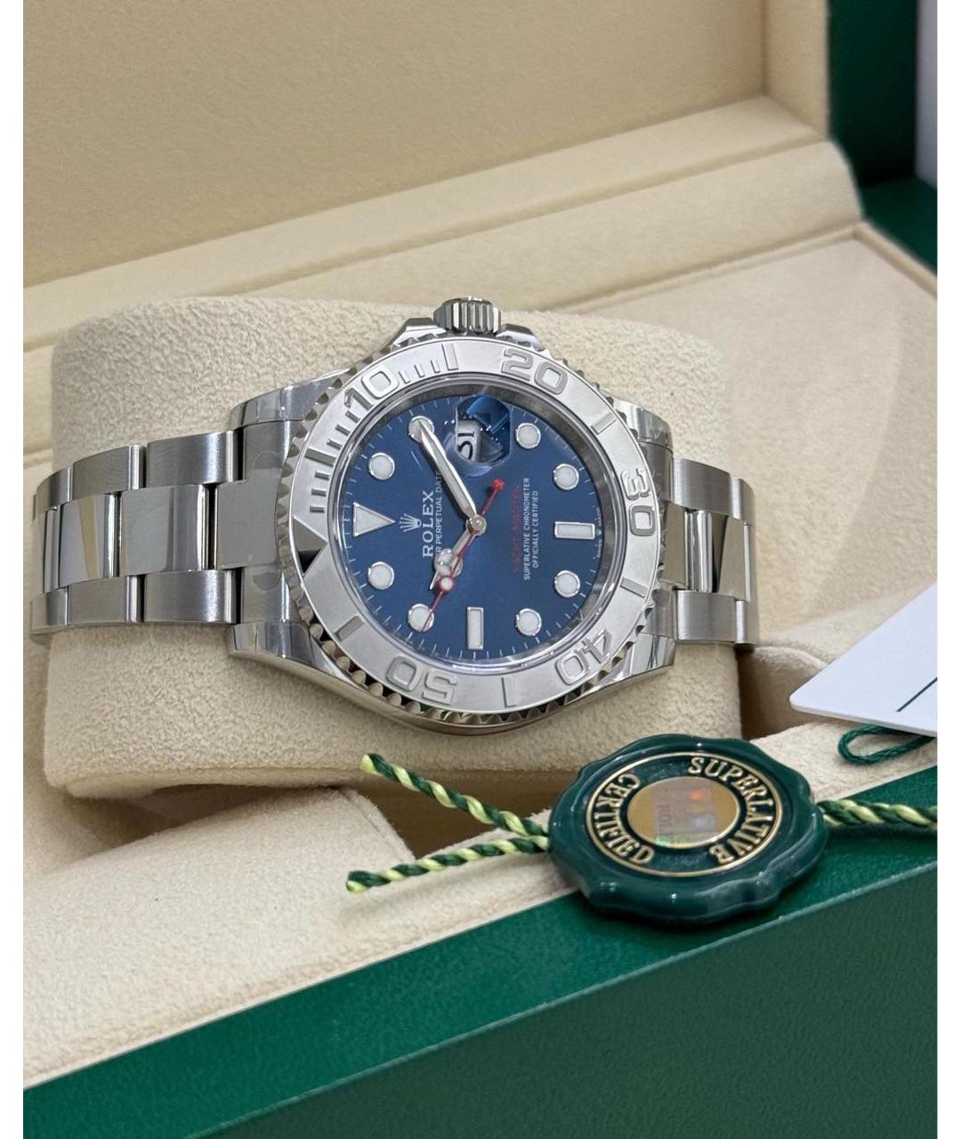 ROLEX Синие платиновые часы, фото 5