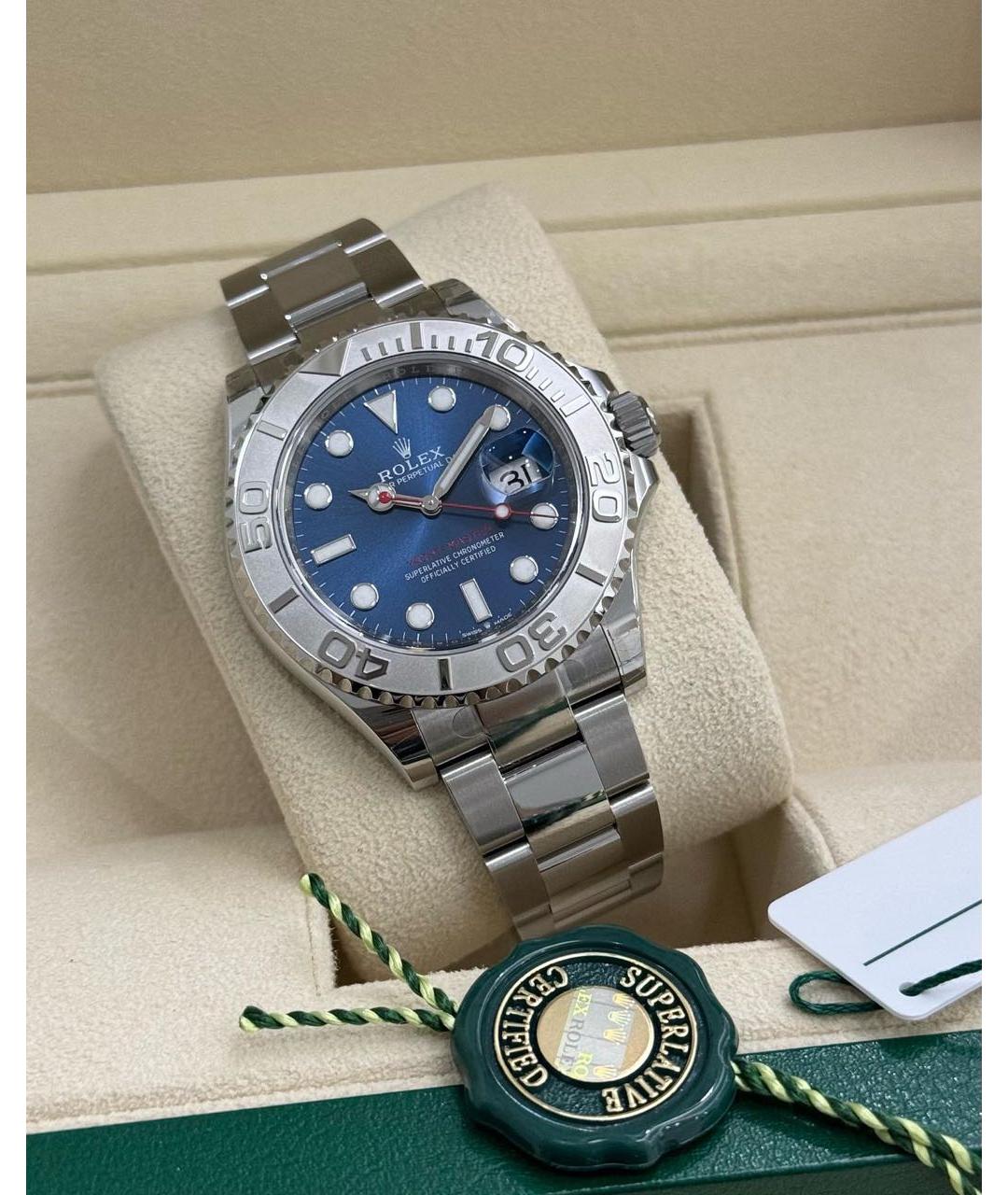 ROLEX Синие платиновые часы, фото 2