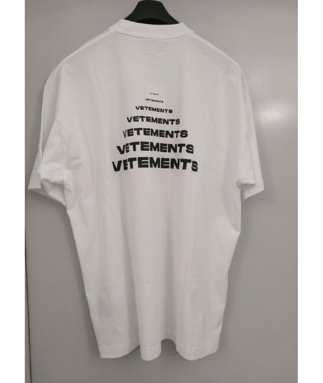 VETEMENTS Белая хлопковая футболка, фото 2