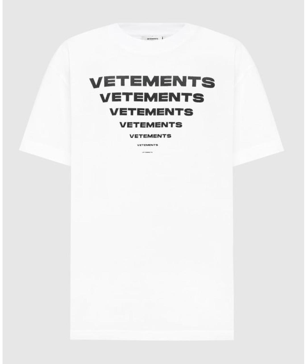 VETEMENTS Белая хлопковая футболка, фото 6