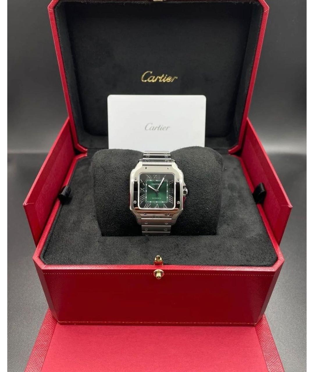 CARTIER Зеленые часы, фото 4