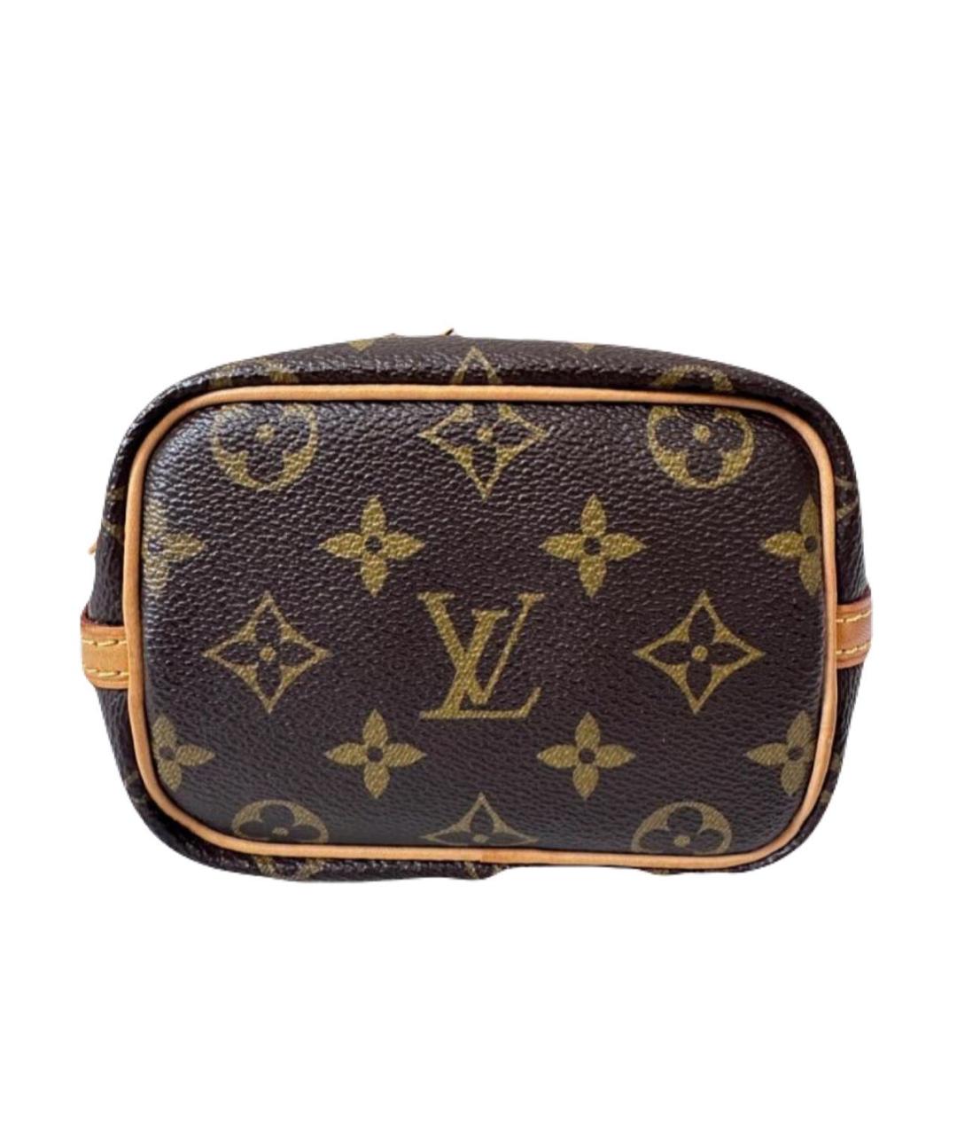 LOUIS VUITTON Коричневая кожаная сумка через плечо, фото 3