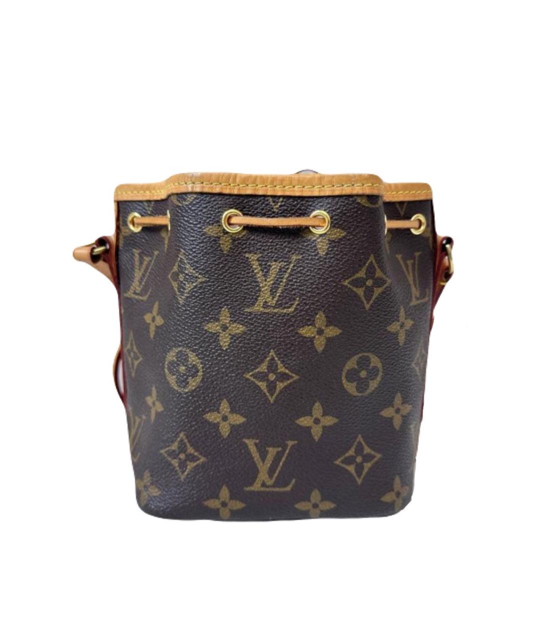 LOUIS VUITTON Коричневая кожаная сумка через плечо, фото 2