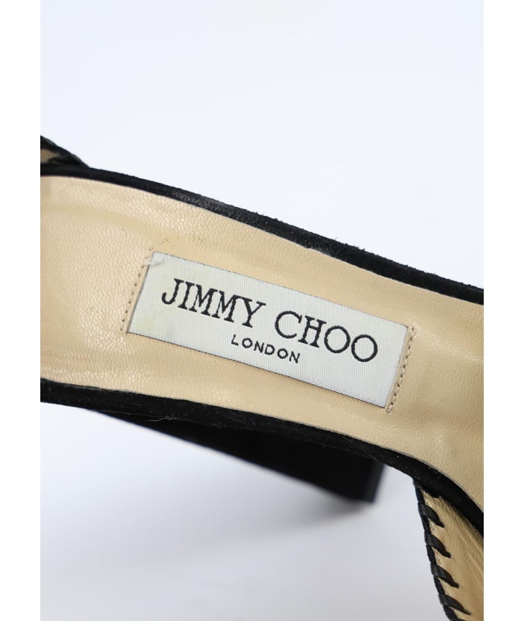 JIMMY CHOO Черные замшевые туфли, фото 5