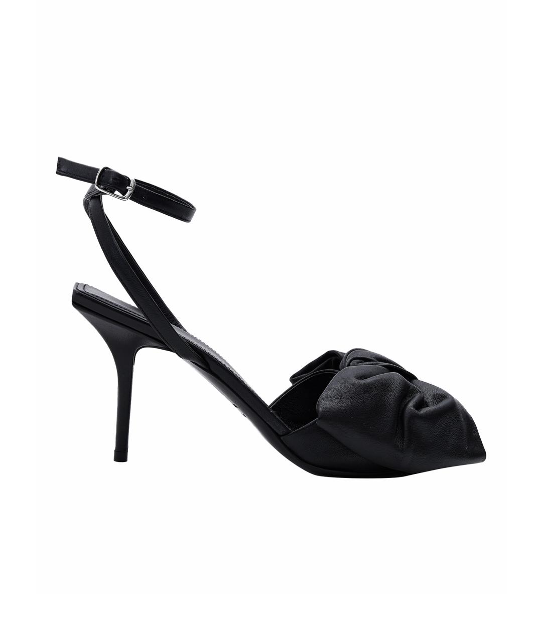 BALENCIAGA Черные кожаные босоножки, фото 1