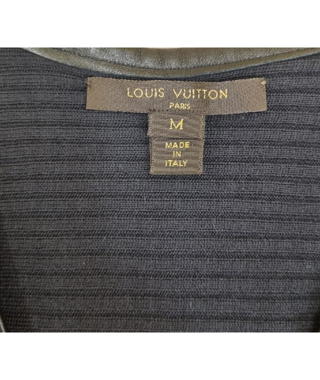 LOUIS VUITTON Антрацитовое шерстяное повседневное платье, фото 4