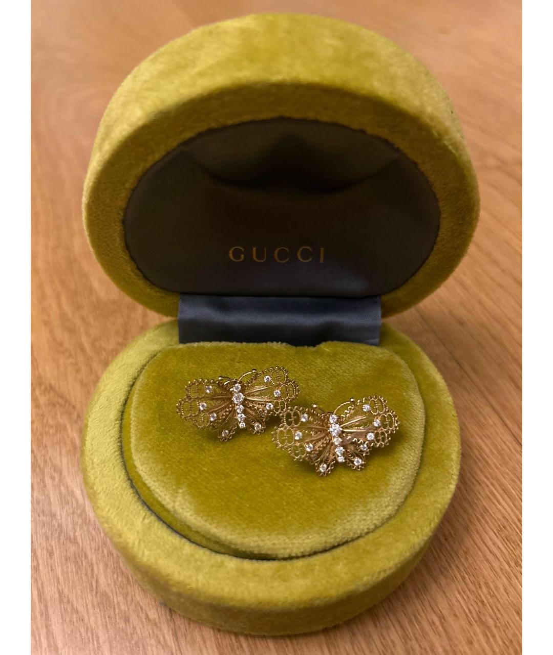 GUCCI Золотые серьги из желтого золота, фото 2