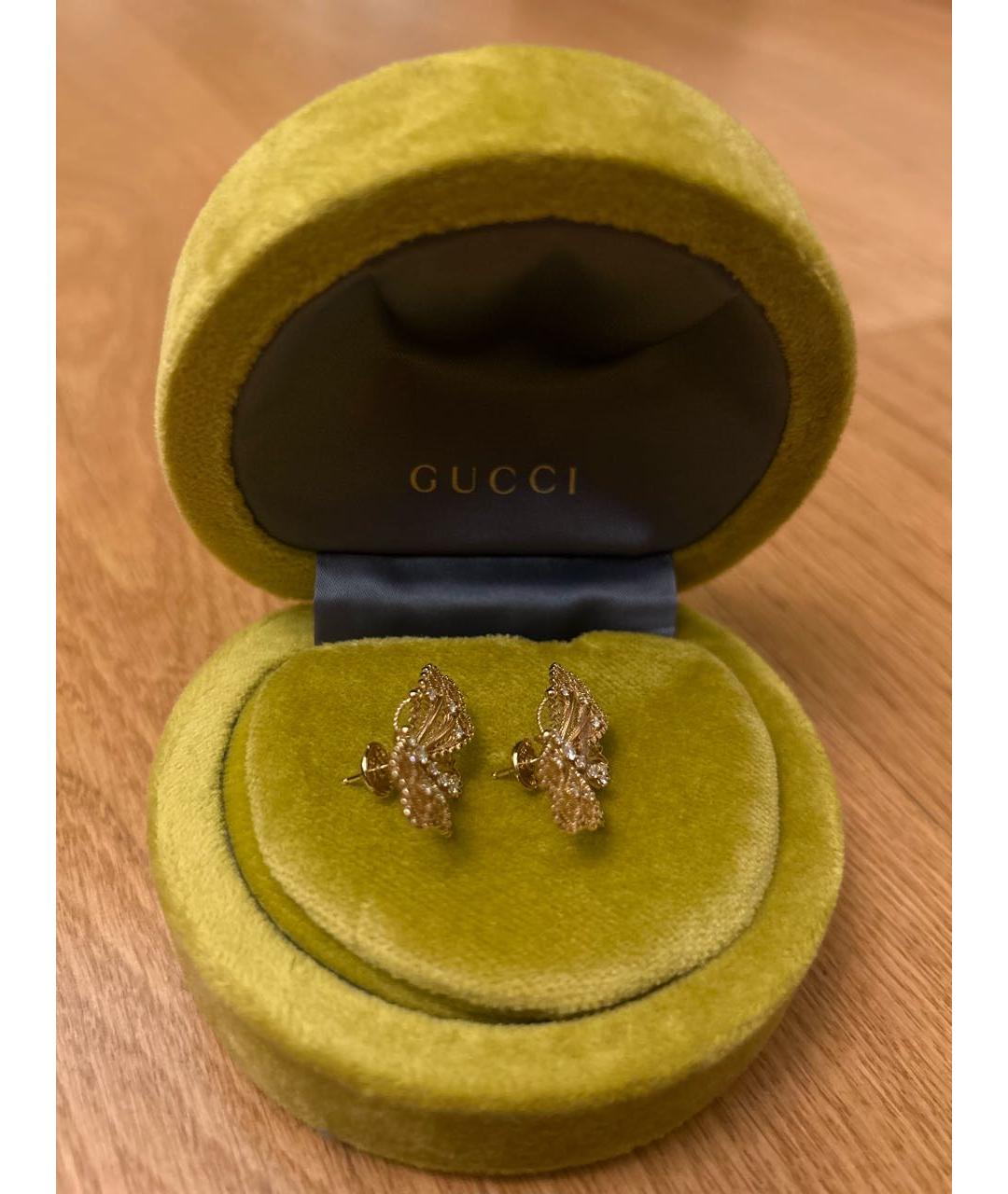 GUCCI Золотые серьги из желтого золота, фото 3