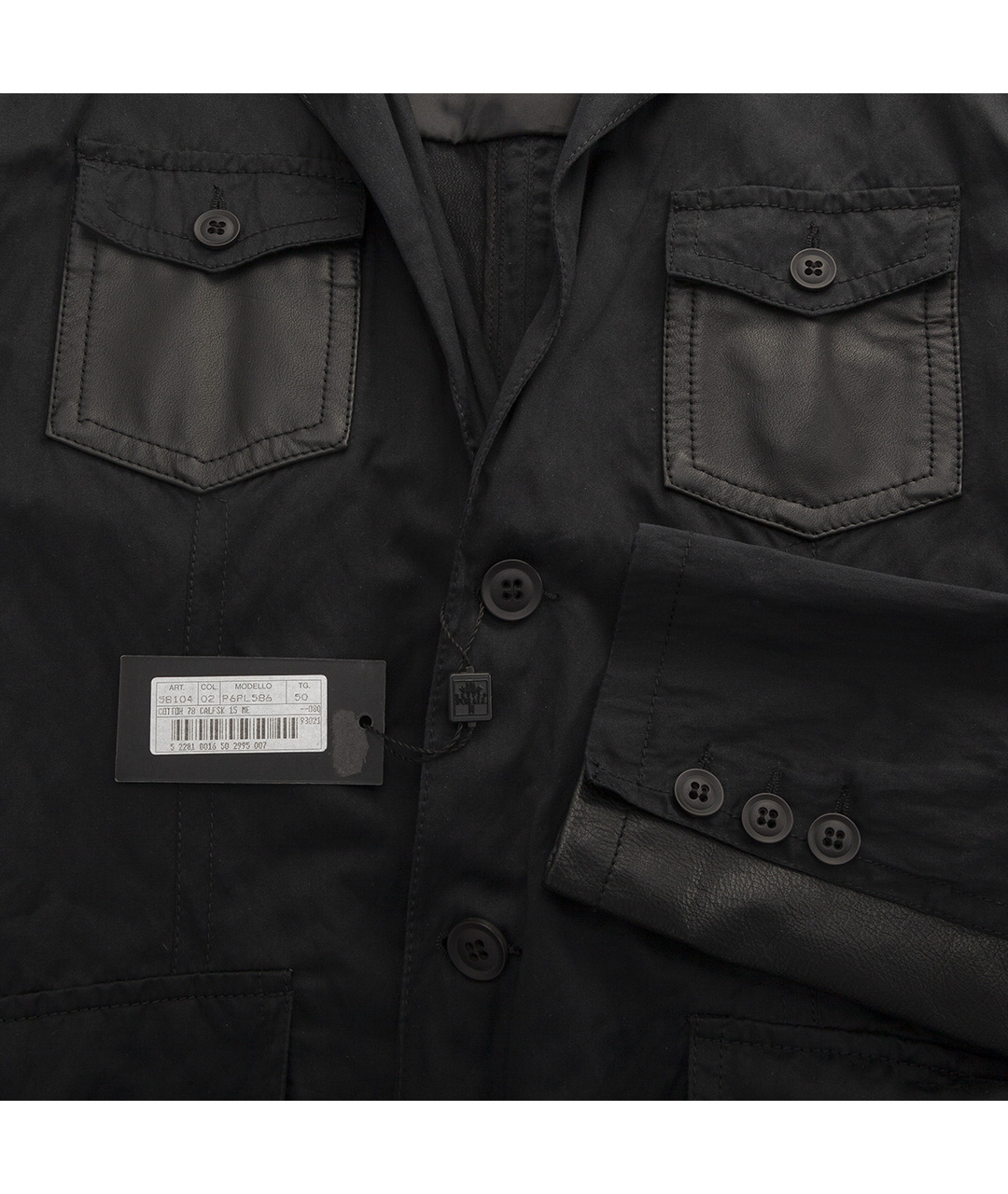 PAL ZILERI Черный хлопковый пиджак, фото 4