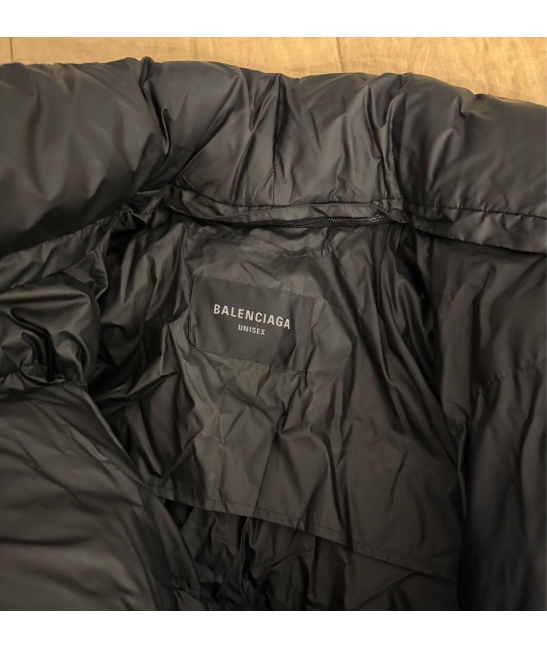 BALENCIAGA Черный полиамидовый пуховик, фото 5