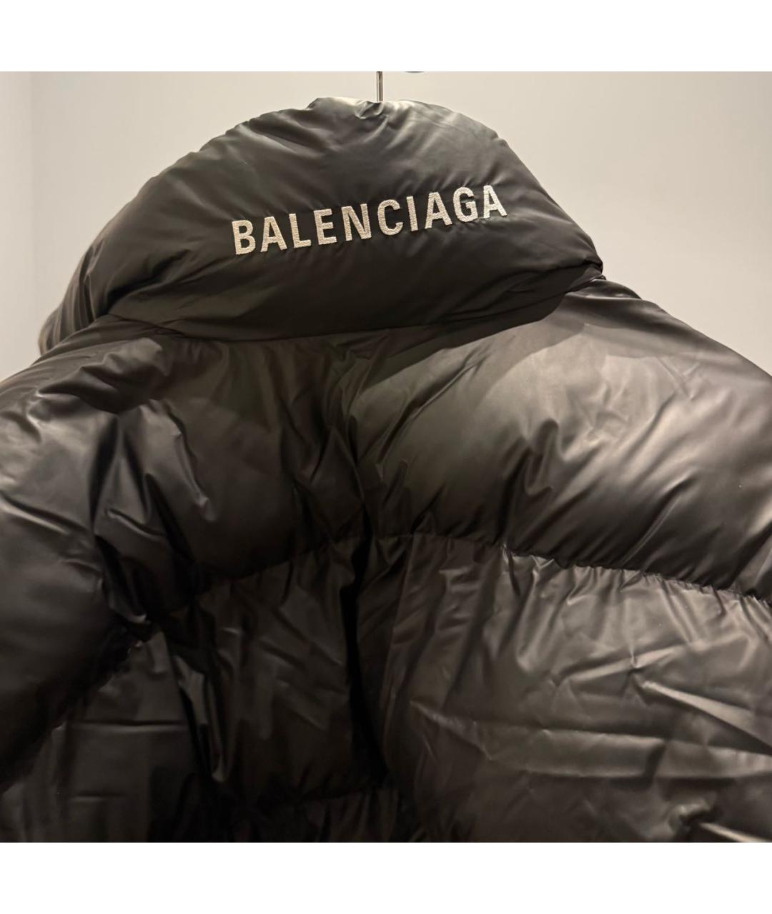BALENCIAGA Черный полиамидовый пуховик, фото 6