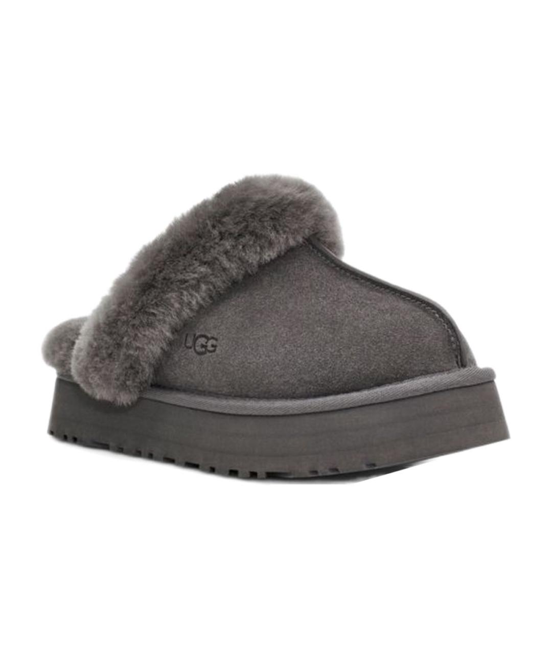 UGG AUSTRALIA Антрацитовые замшевые мюли, фото 2