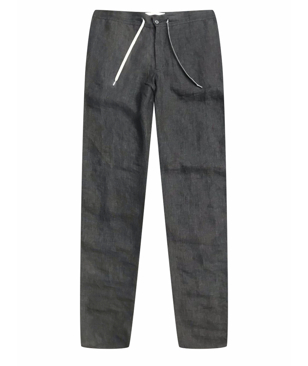 BILANCIONI Антрацитовые льняные брюки чинос, фото 1