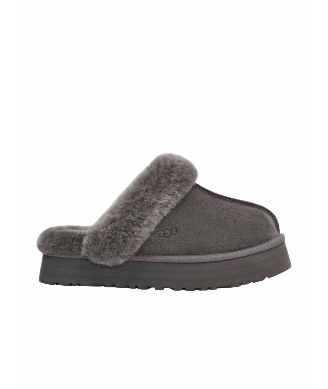 UGG AUSTRALIA Антрацитовые замшевые мюли, фото 1