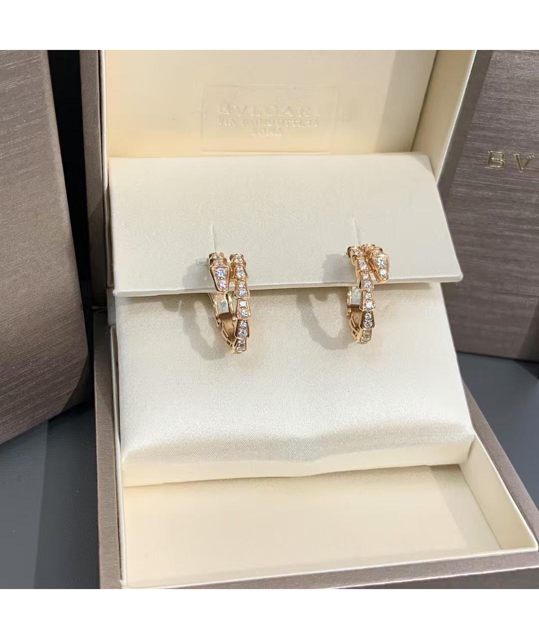 BVLGARI Золотые серьги из розового золота, фото 3