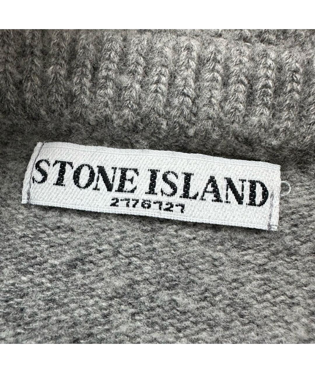 STONE ISLAND Серый шерстяной джемпер / свитер, фото 6