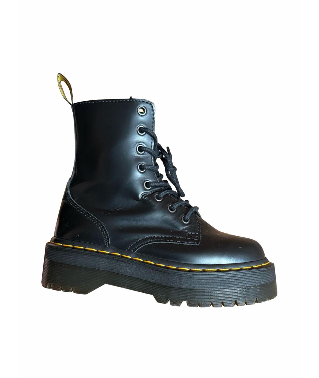 DR. MARTENS Черные кожаные ботинки, фото 1