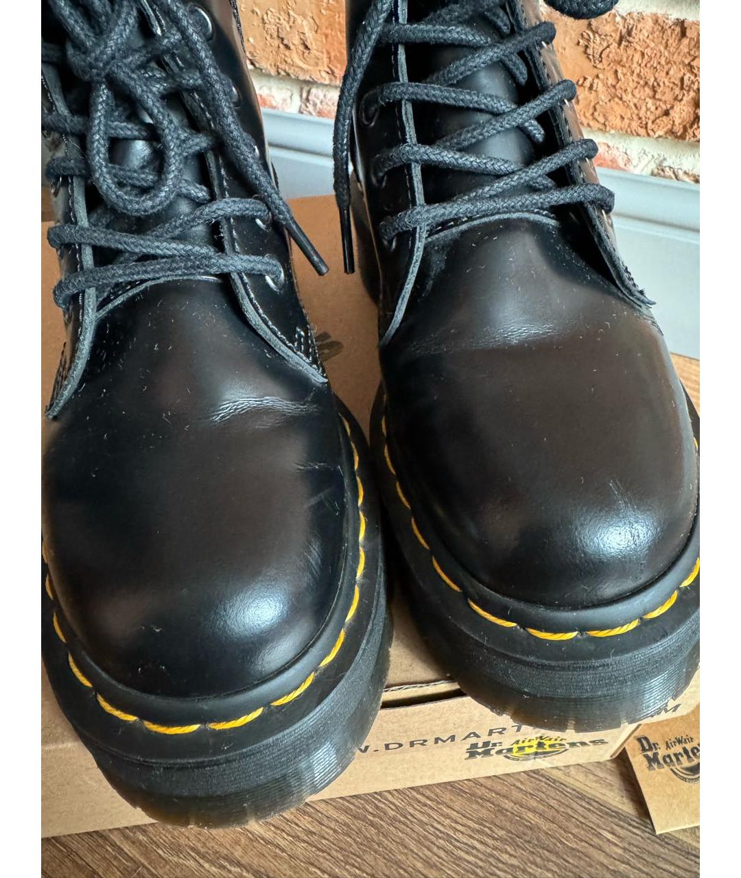 DR. MARTENS Черные кожаные ботинки, фото 2