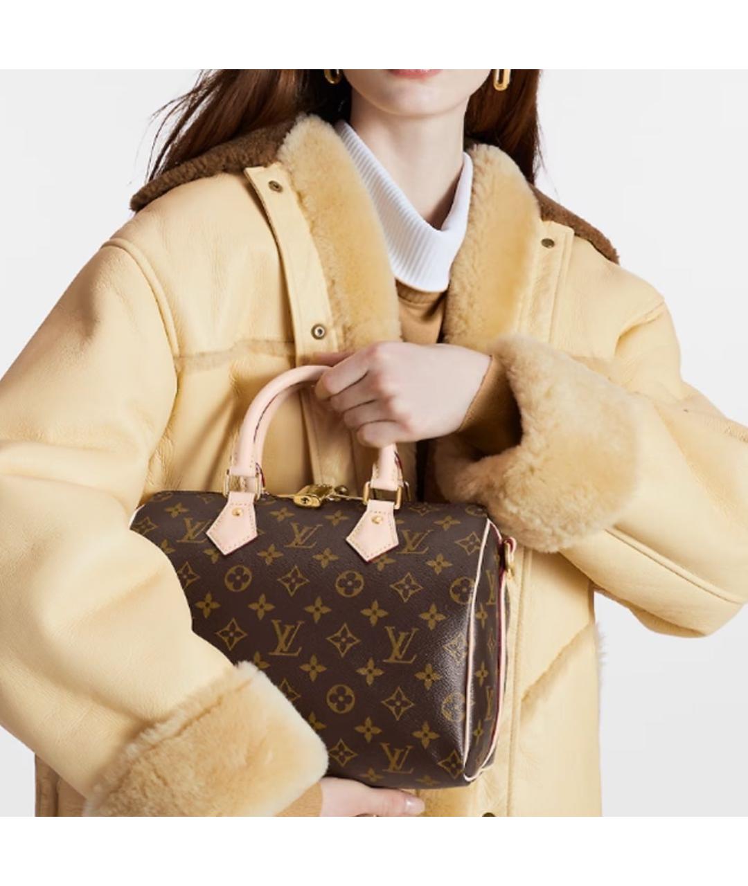 LOUIS VUITTON Коричневая сумка с короткими ручками, фото 5