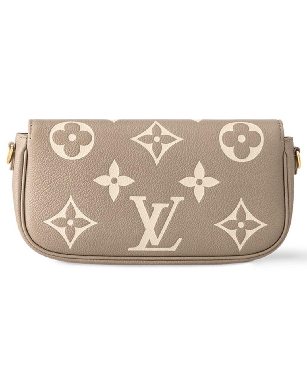 LOUIS VUITTON Бежевая кожаная сумка через плечо, фото 3