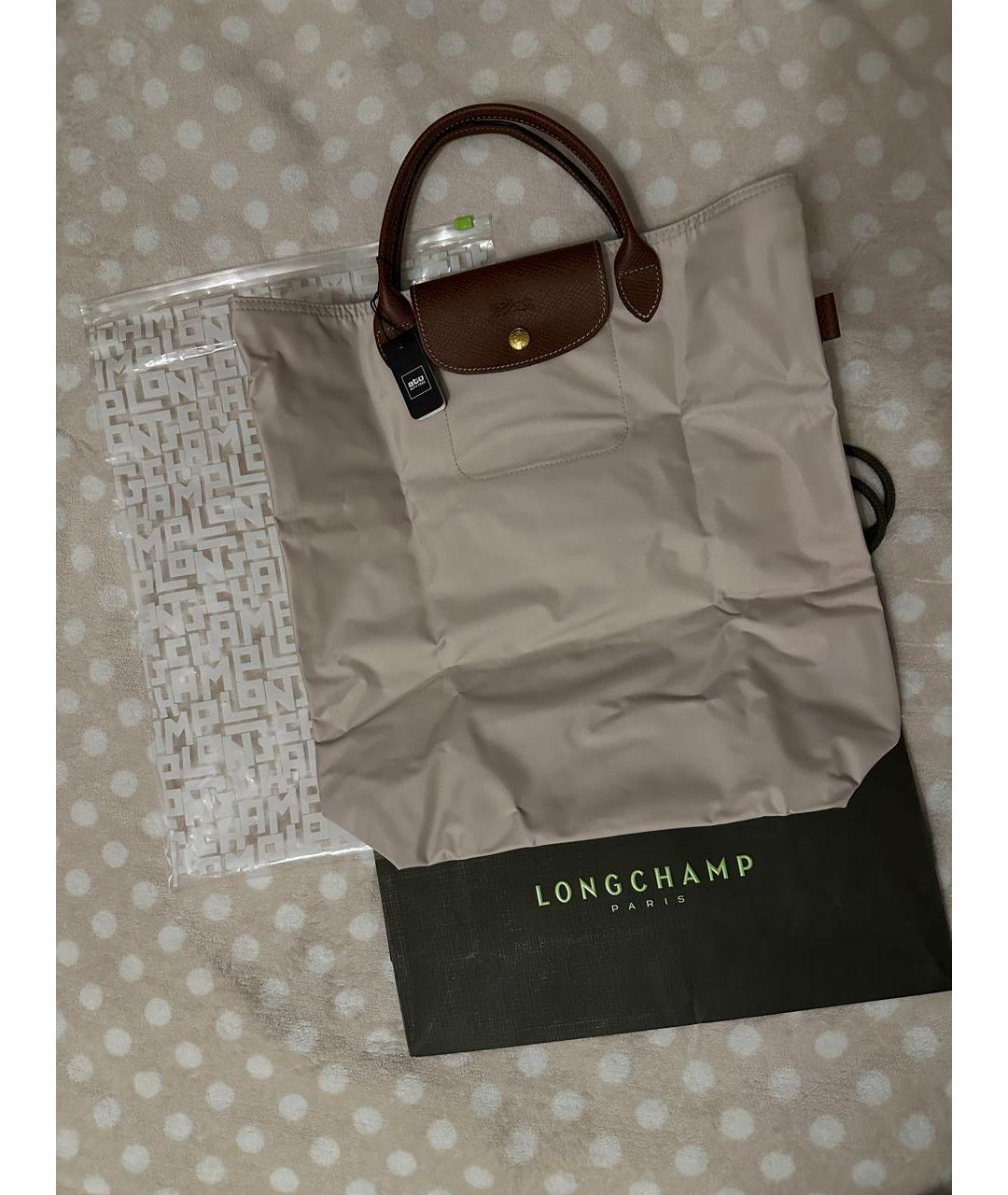 LONGCHAMP Бежевая сумка тоут, фото 5