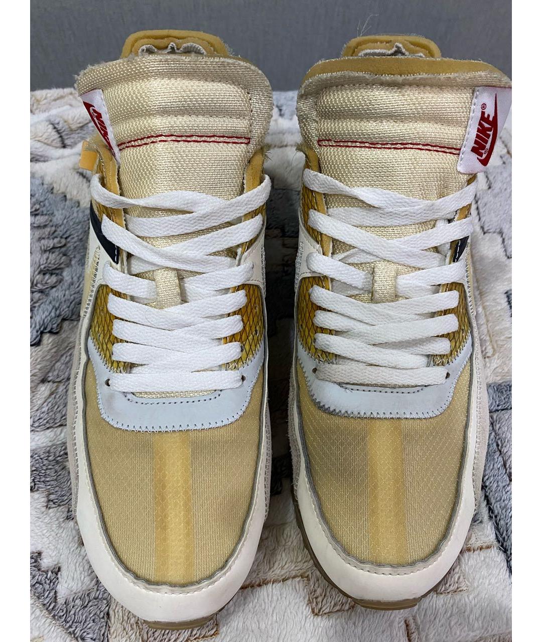 NIKE X OFF-WHITE Бежевые низкие кроссовки / кеды, фото 2