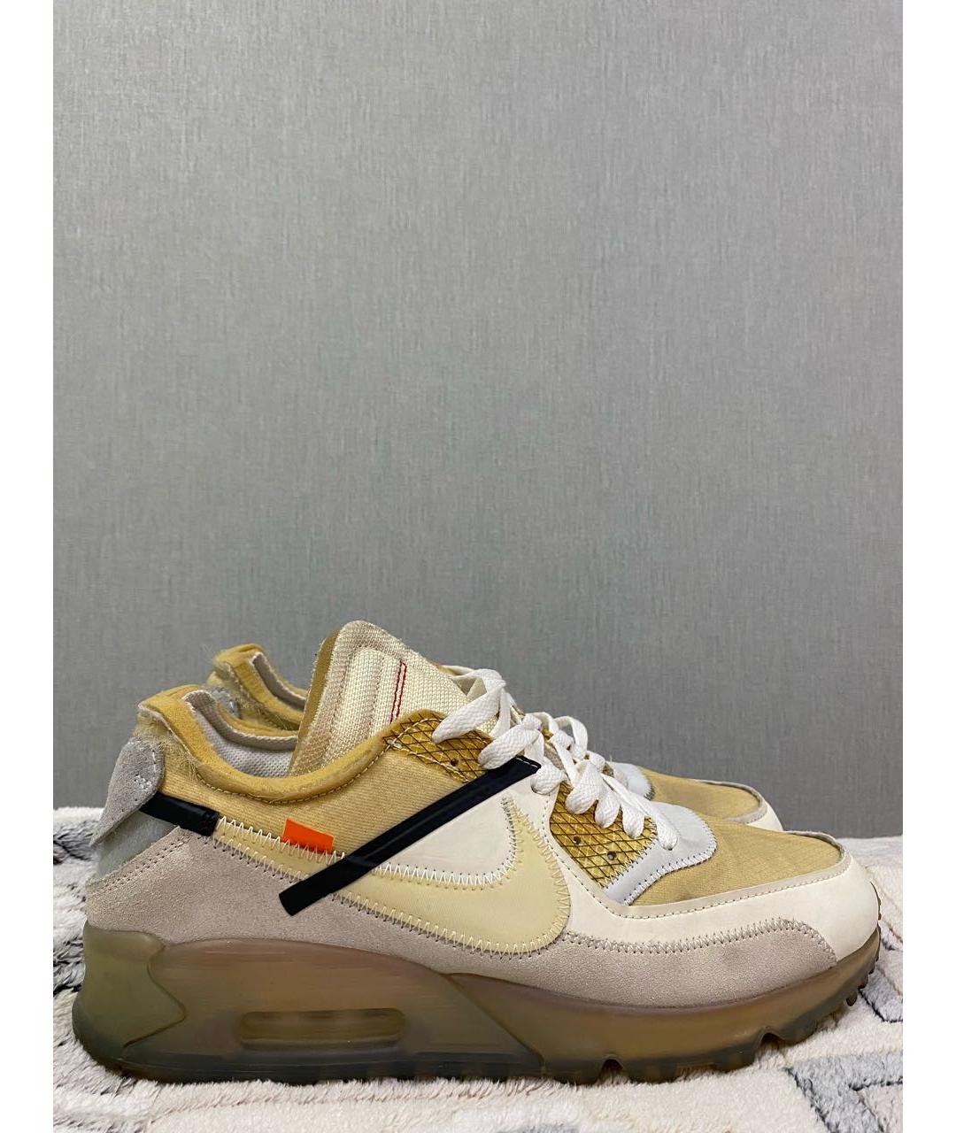 NIKE X OFF-WHITE Бежевые низкие кроссовки / кеды, фото 9