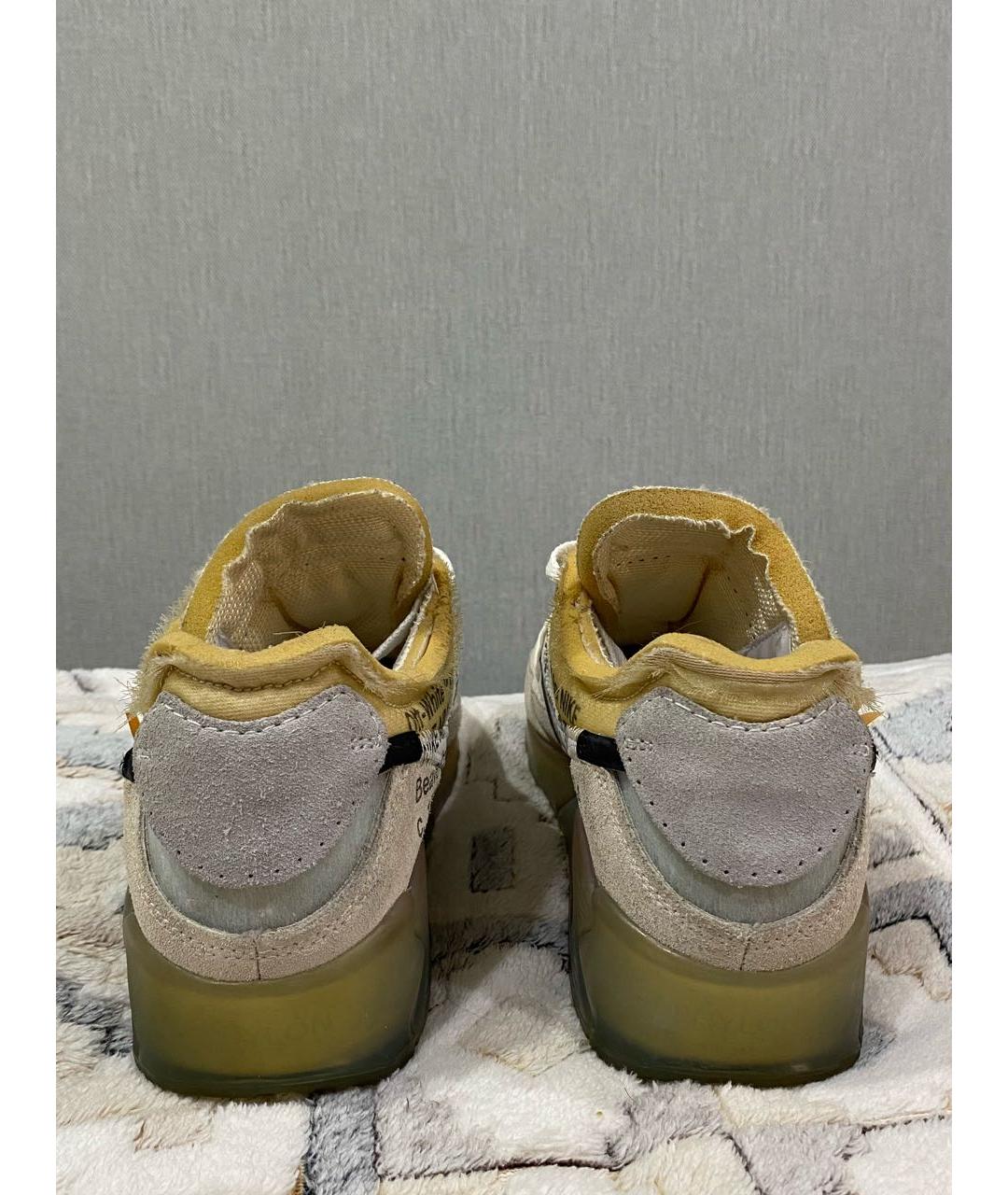 NIKE X OFF-WHITE Бежевые низкие кроссовки / кеды, фото 4