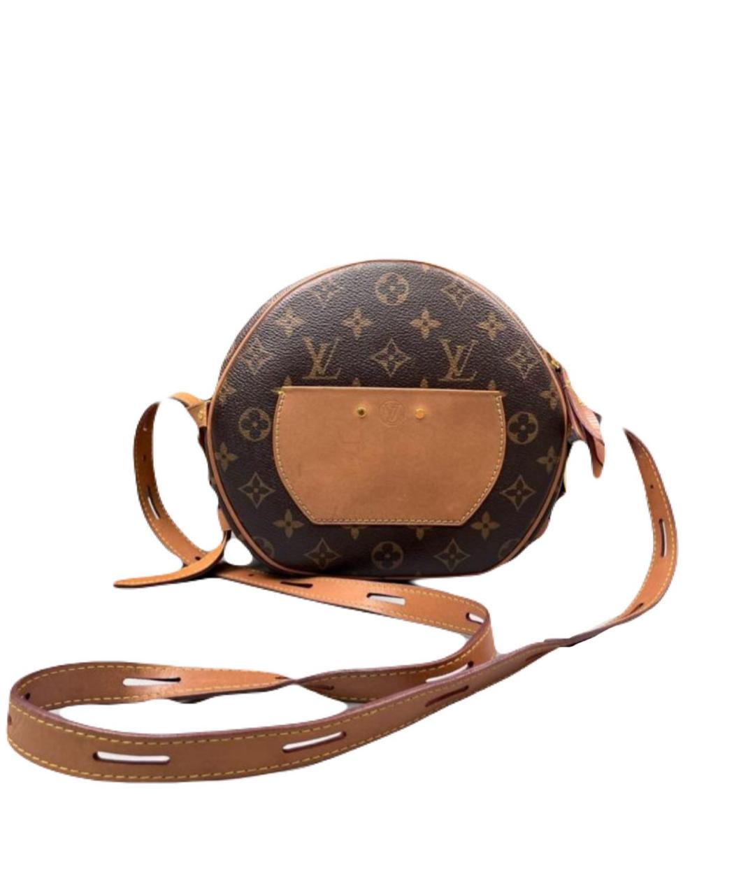 LOUIS VUITTON Коричневая кожаная сумка через плечо, фото 2