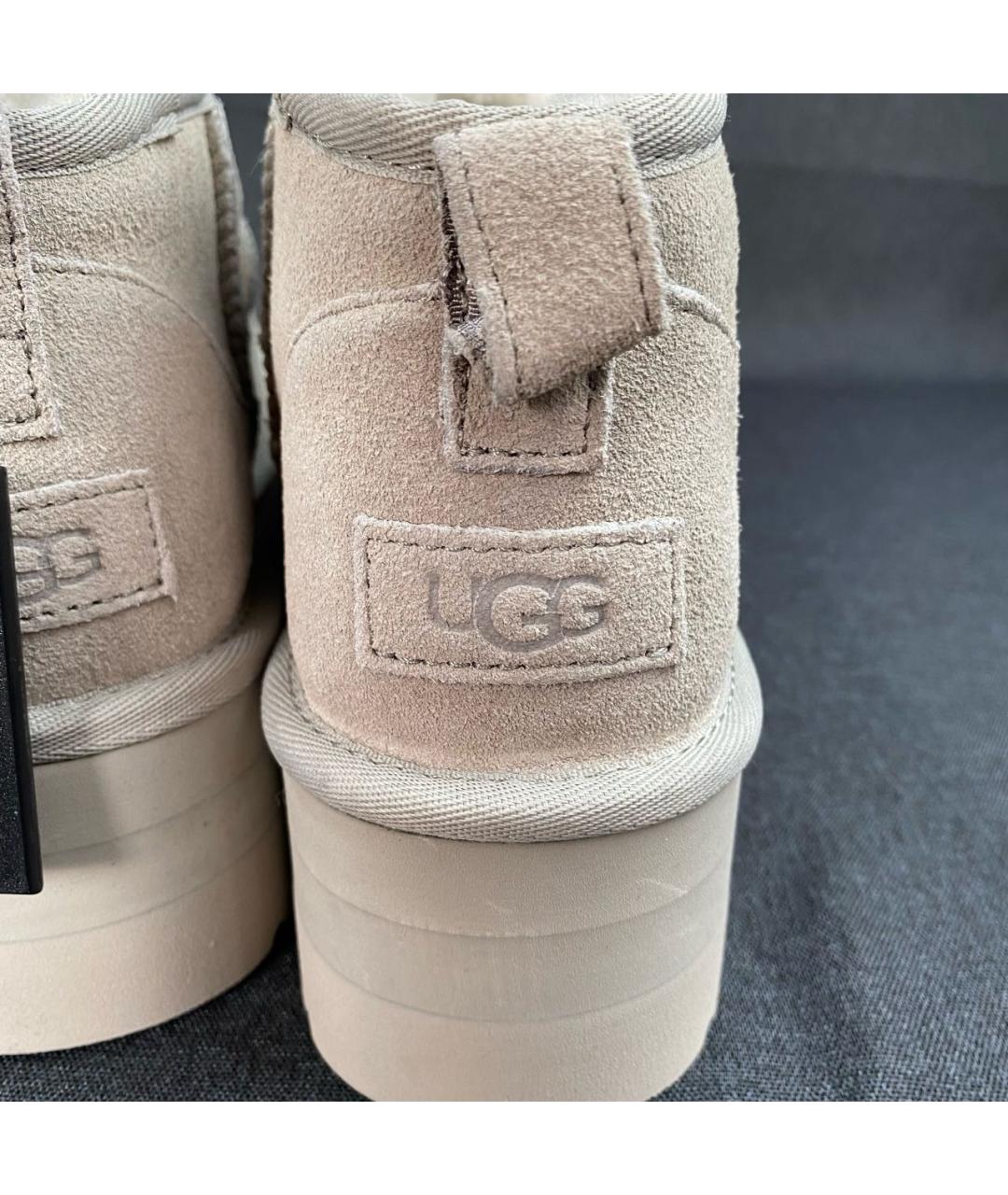 UGG AUSTRALIA Серые кожаные ботинки, фото 7