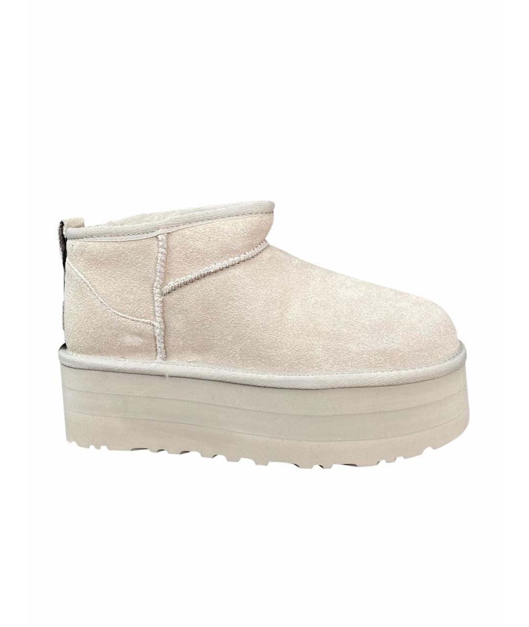 UGG AUSTRALIA Серые кожаные ботинки, фото 1