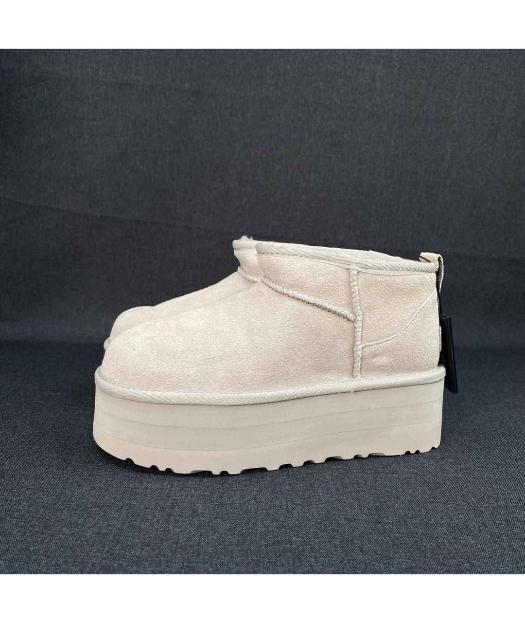 UGG AUSTRALIA Серые кожаные ботинки, фото 9