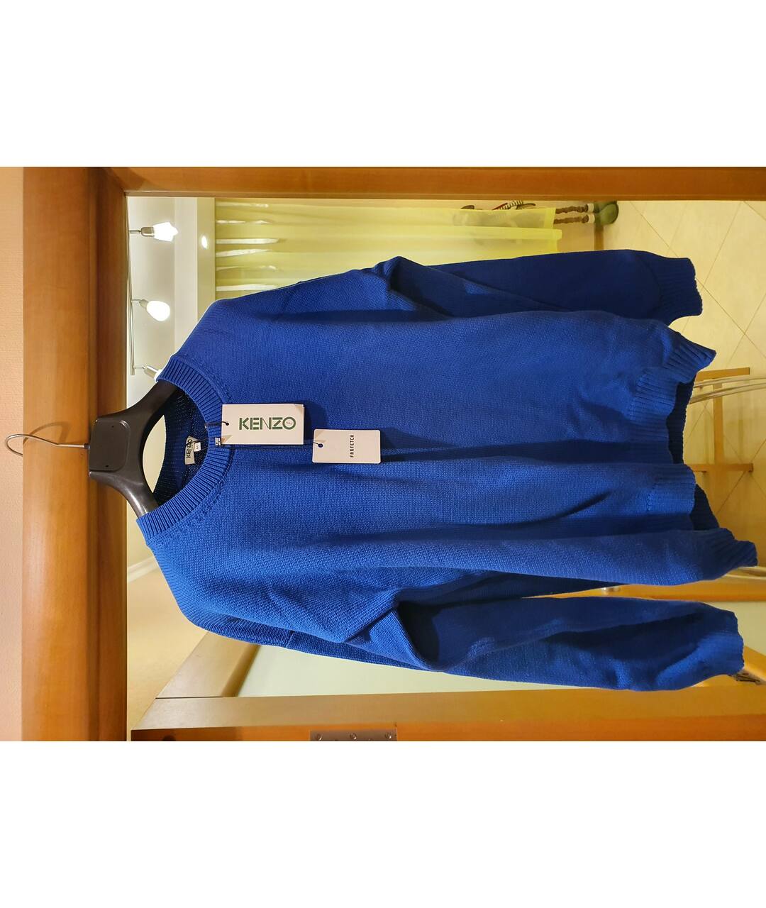 KENZO Синий хлопковый джемпер / свитер, фото 7