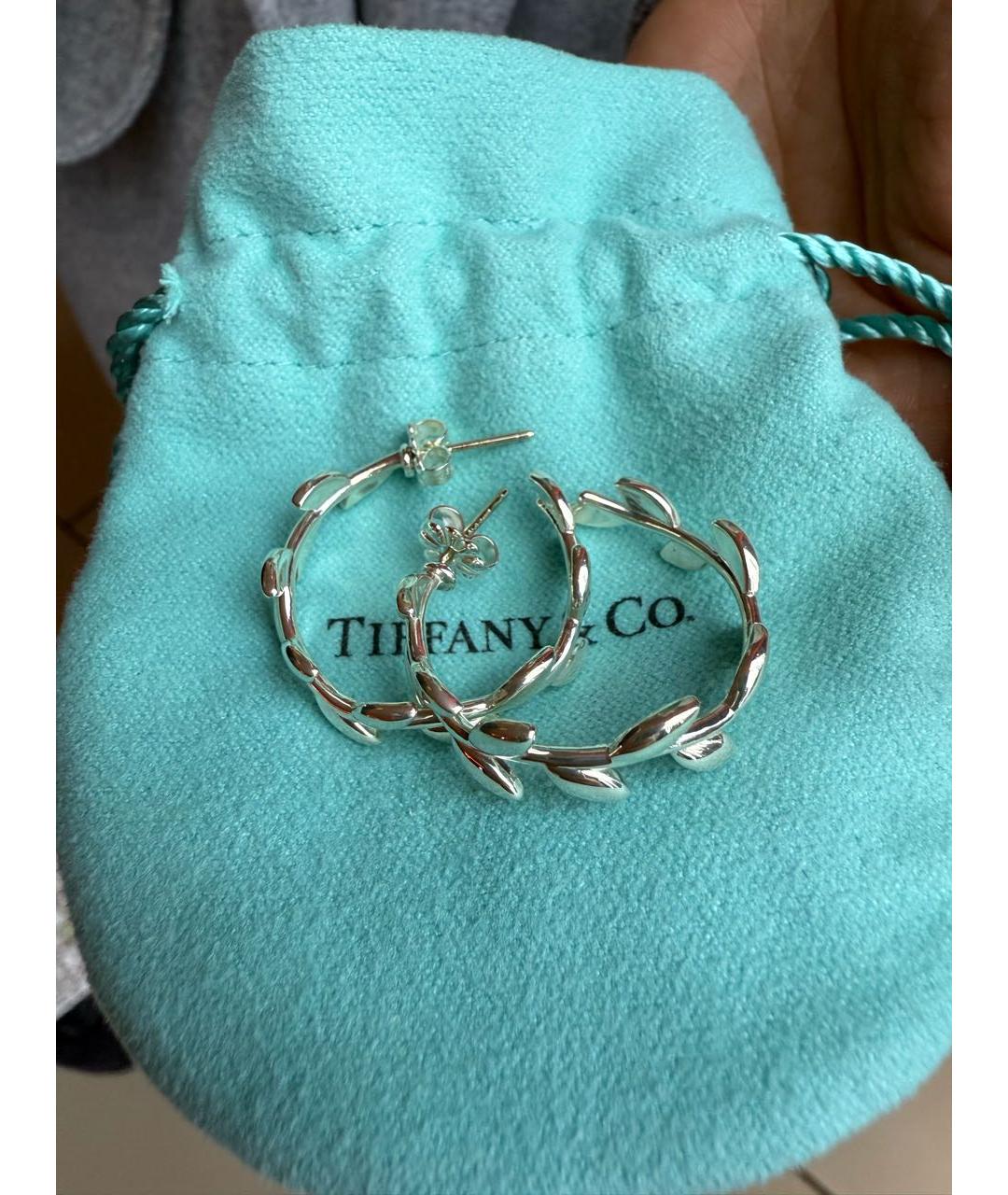 TIFFANY&CO Серебряные серебряные серьги, фото 2