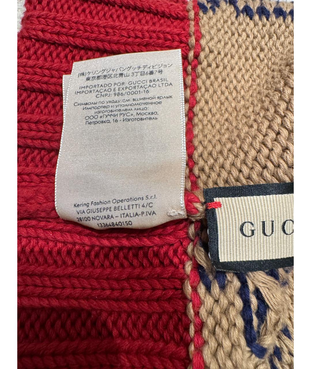 GUCCI Бежевая хлопковая шапка, фото 7