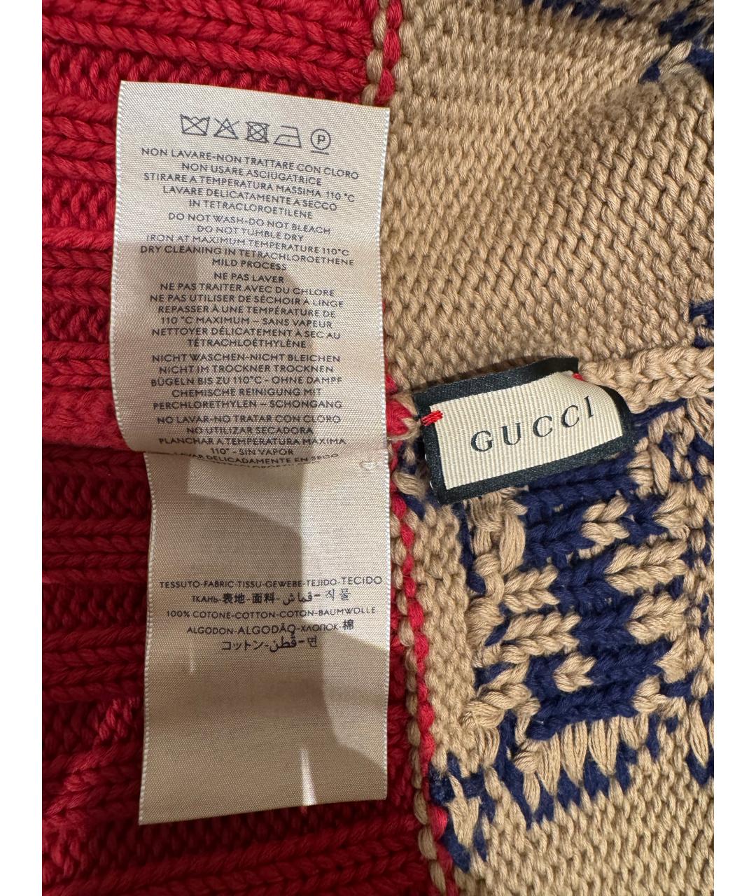 GUCCI Бежевая хлопковая шапка, фото 6